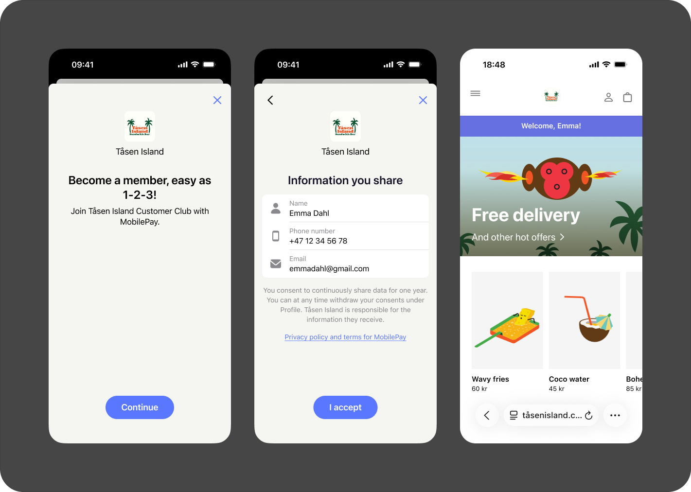 Redirect to browser from MobilePay