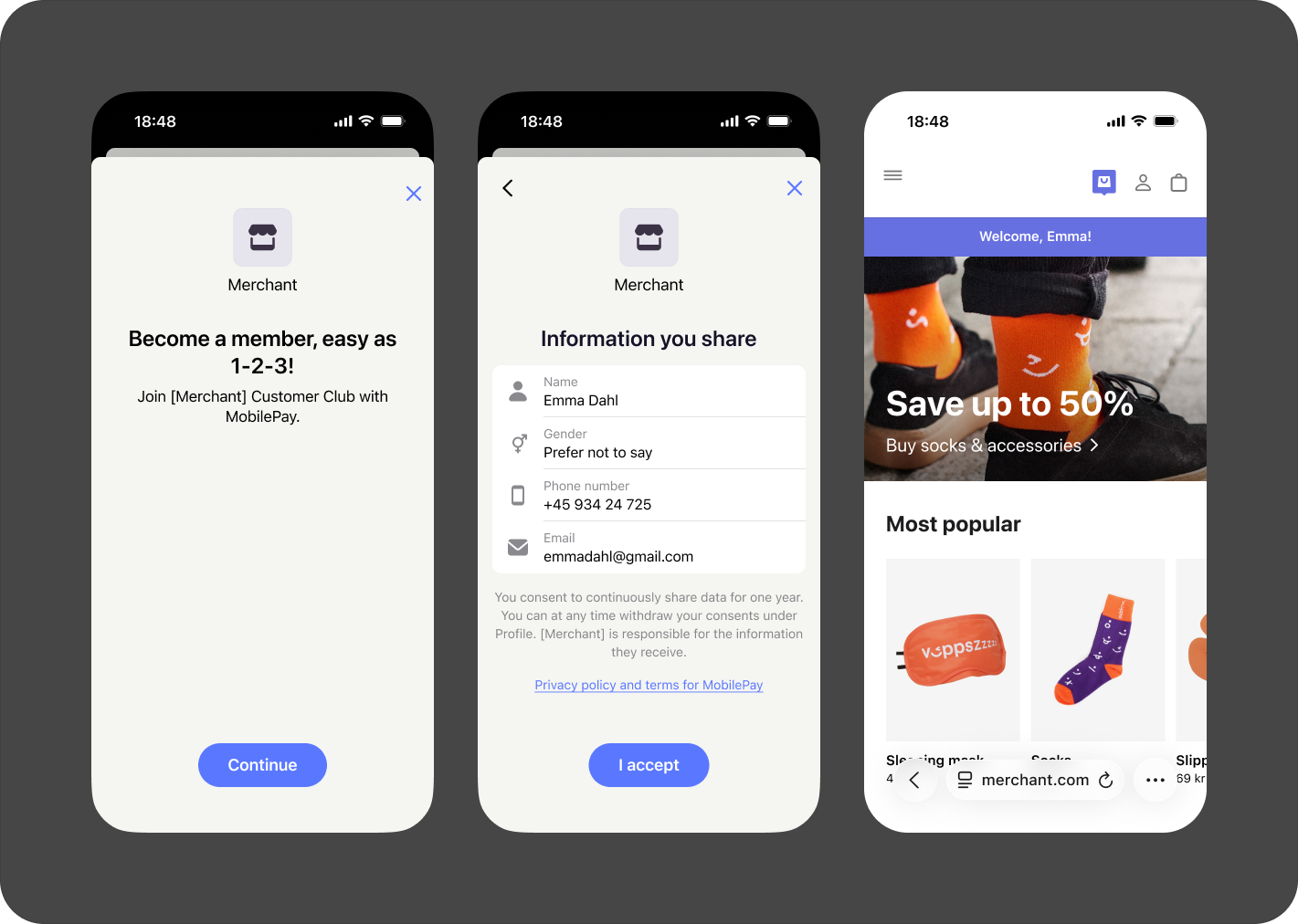 Redirect to browser from MobilePay