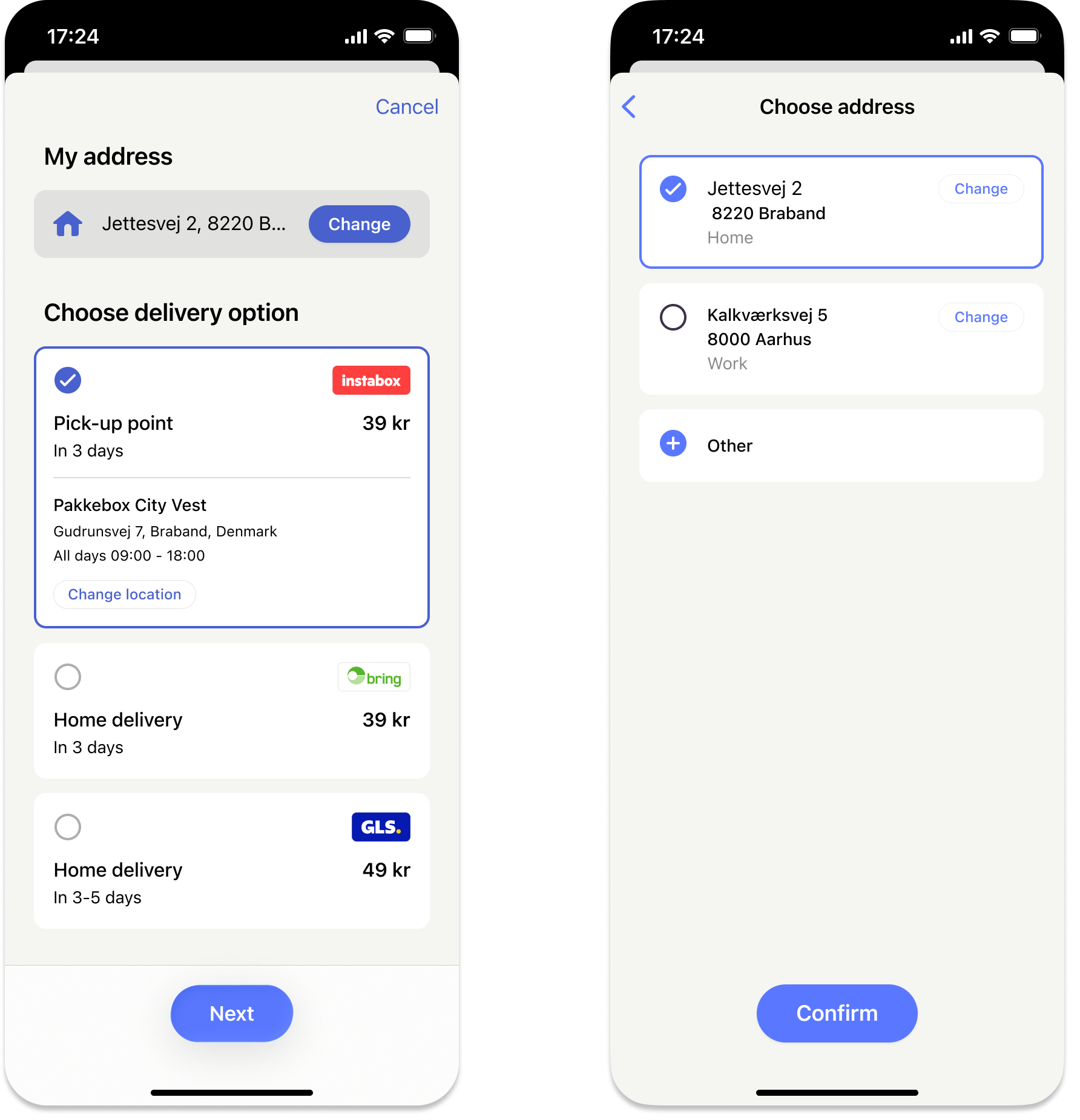 MobilePay Express address update