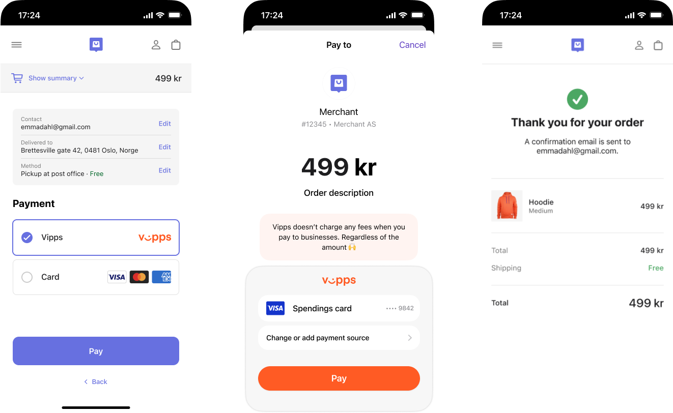 App switch flow in Vipps