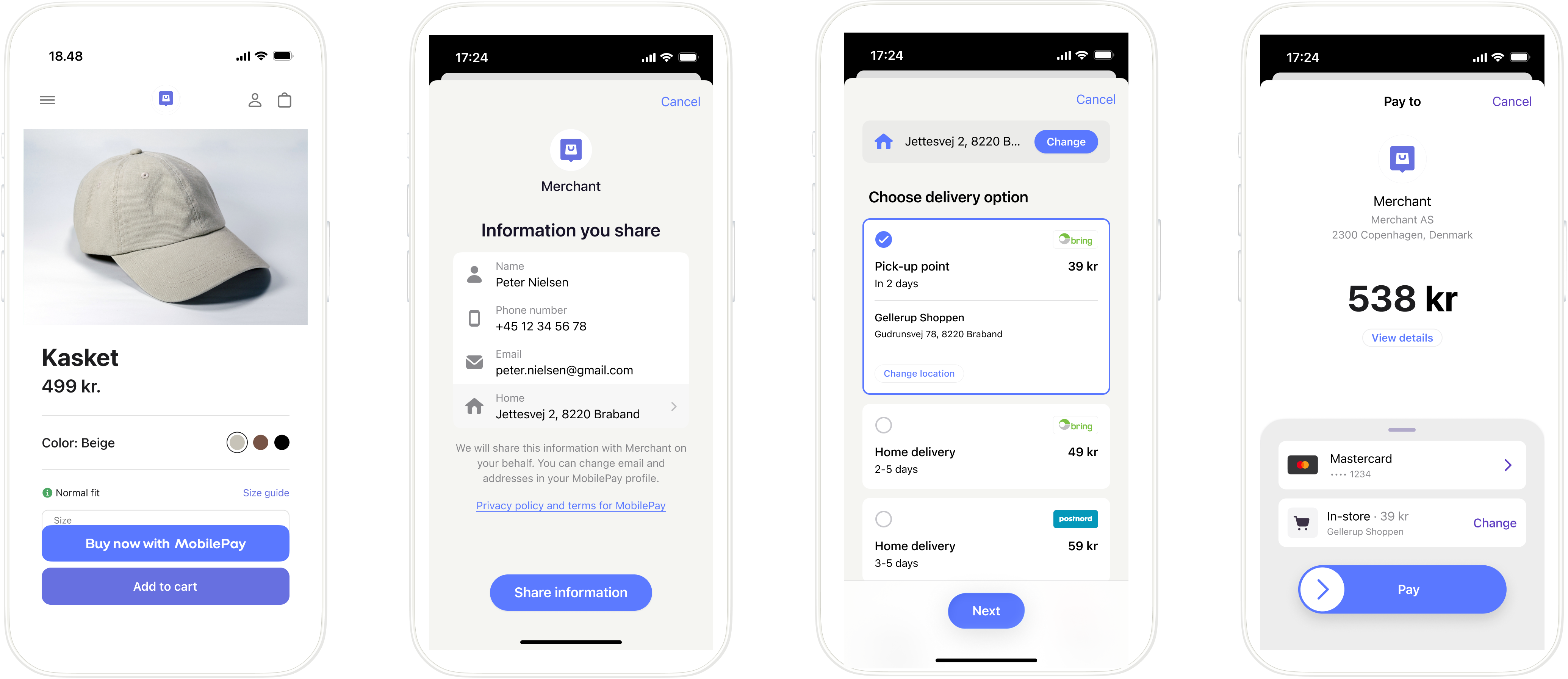 MobilePay Express flow steps