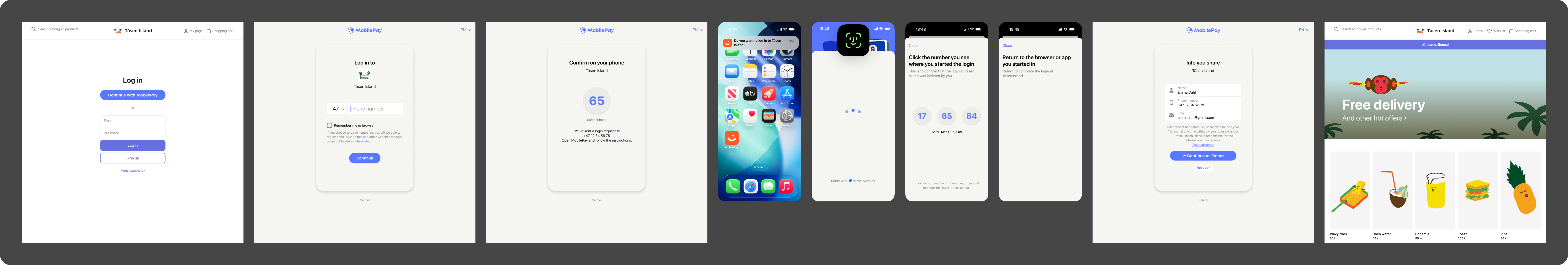 MobilePay first-time login from desktop (opens in a new tab)