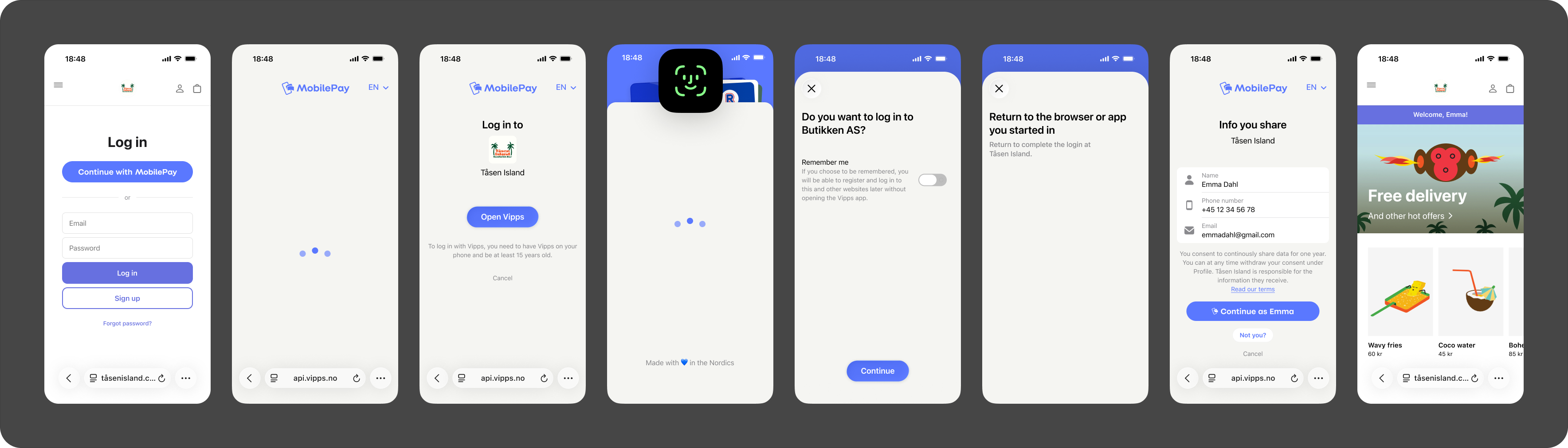 Vipps login remembered in browser (opens in a new tab)