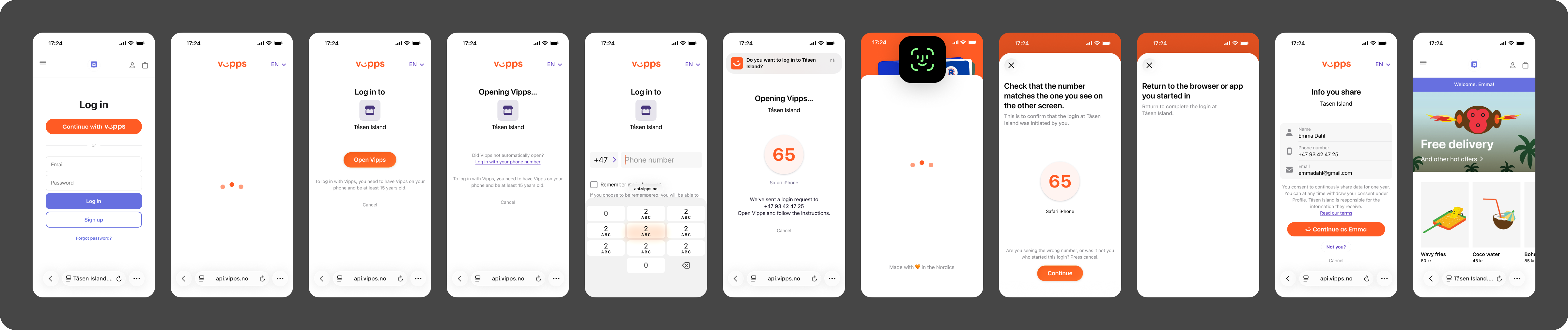 Vipps login with manual phone entry (opens in a new tab)
