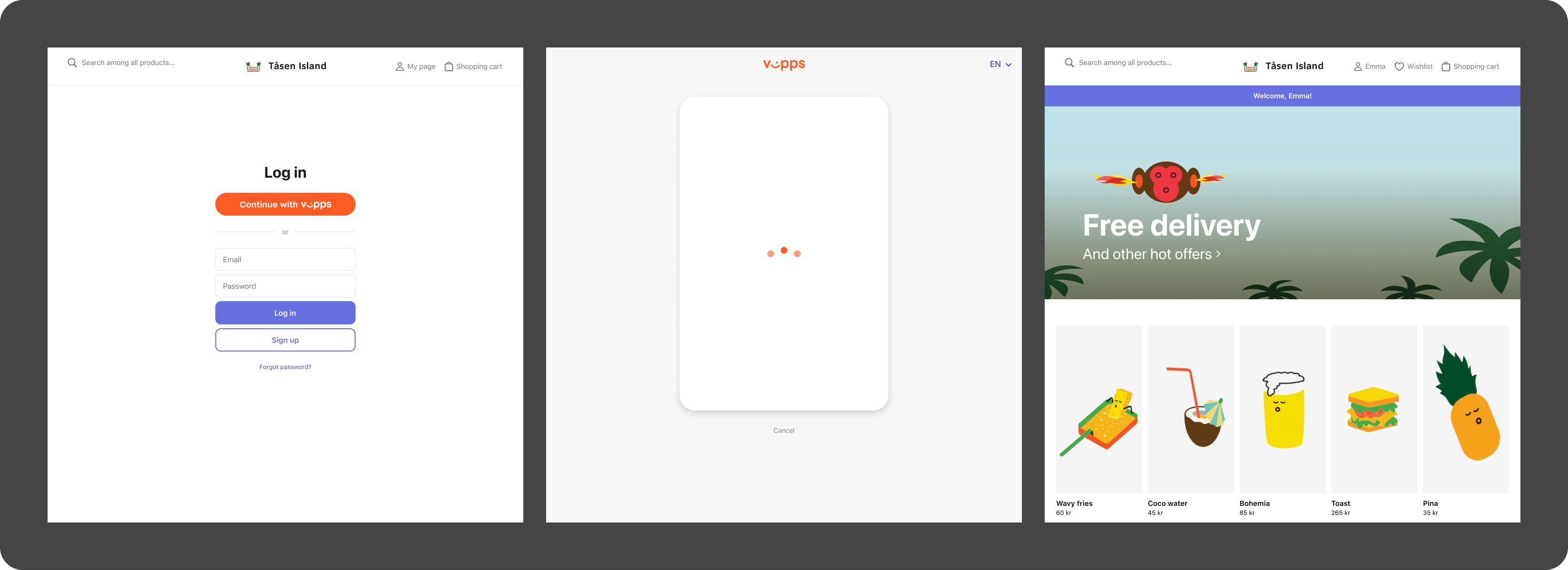Vipps instant login for returning users (opens in a new tab)