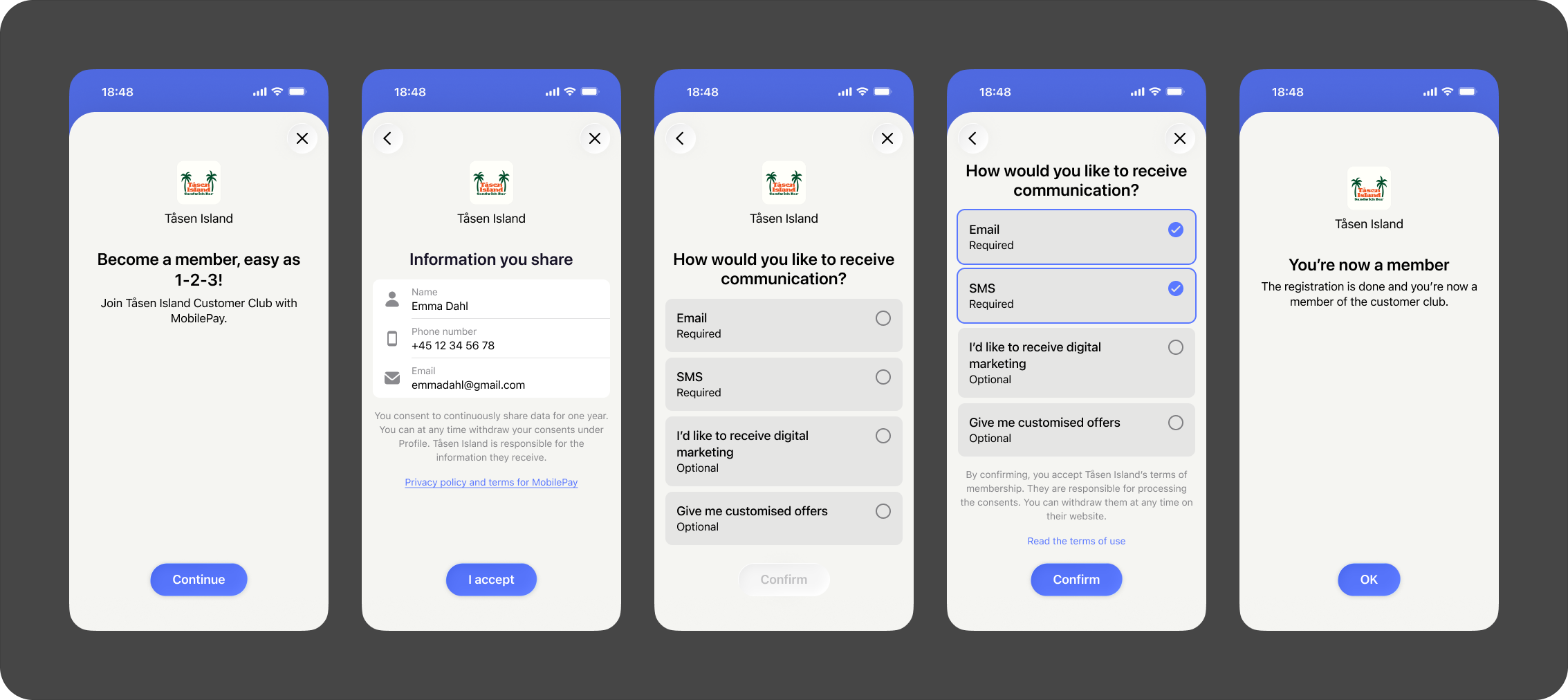 Marketing consent collection in MobilePay (opens in a new tab)