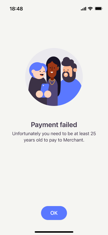 QR error message