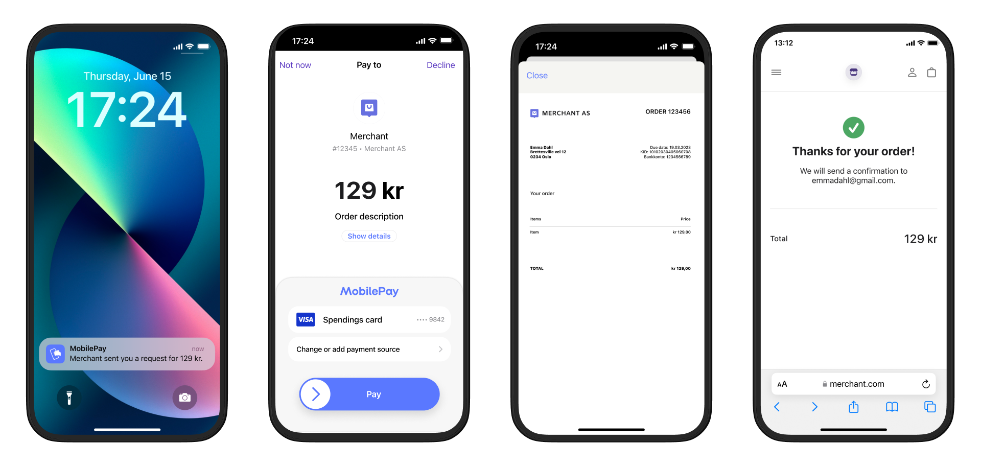MobilePay payment request push flow when URL is set