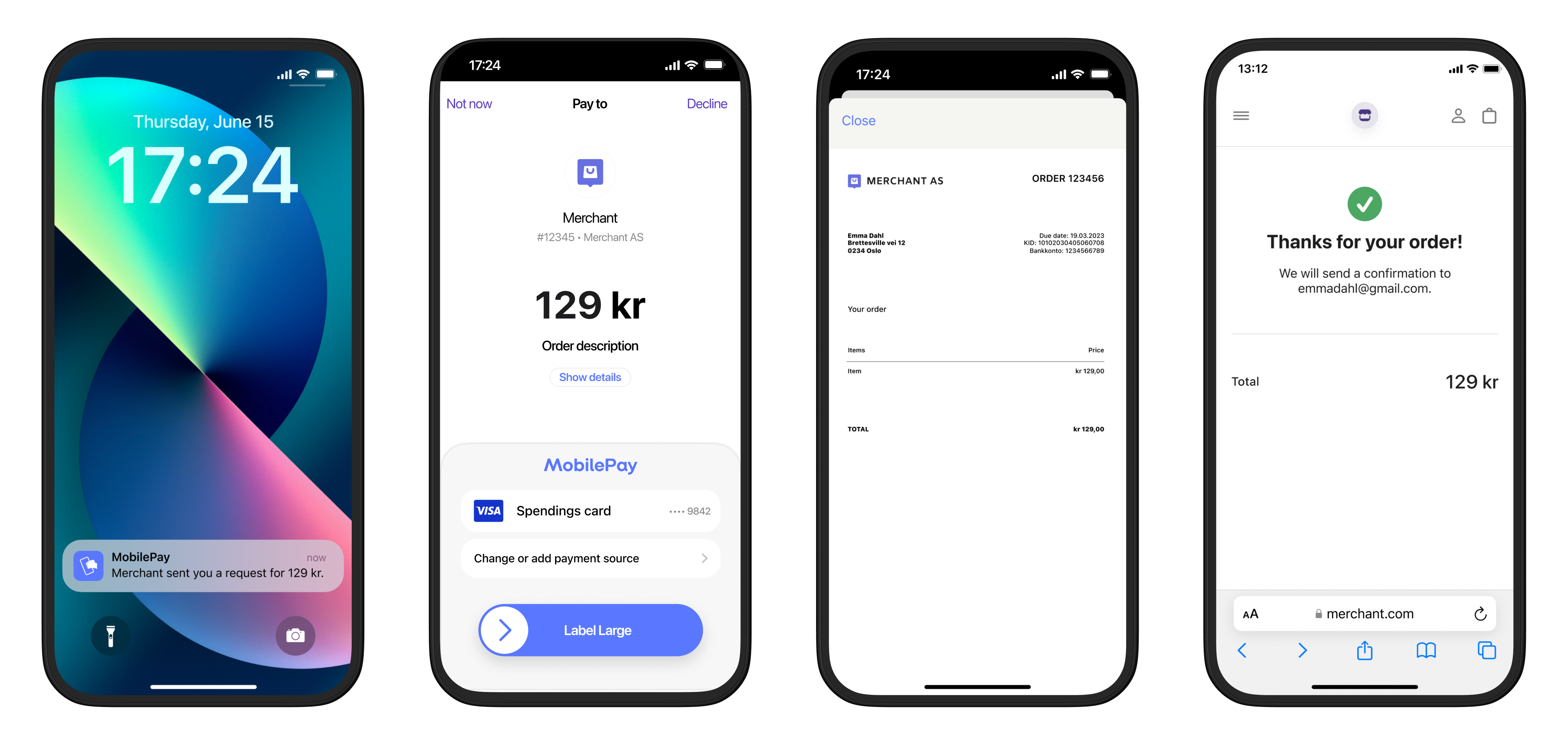 MobilePay payment request push flow when URL is set