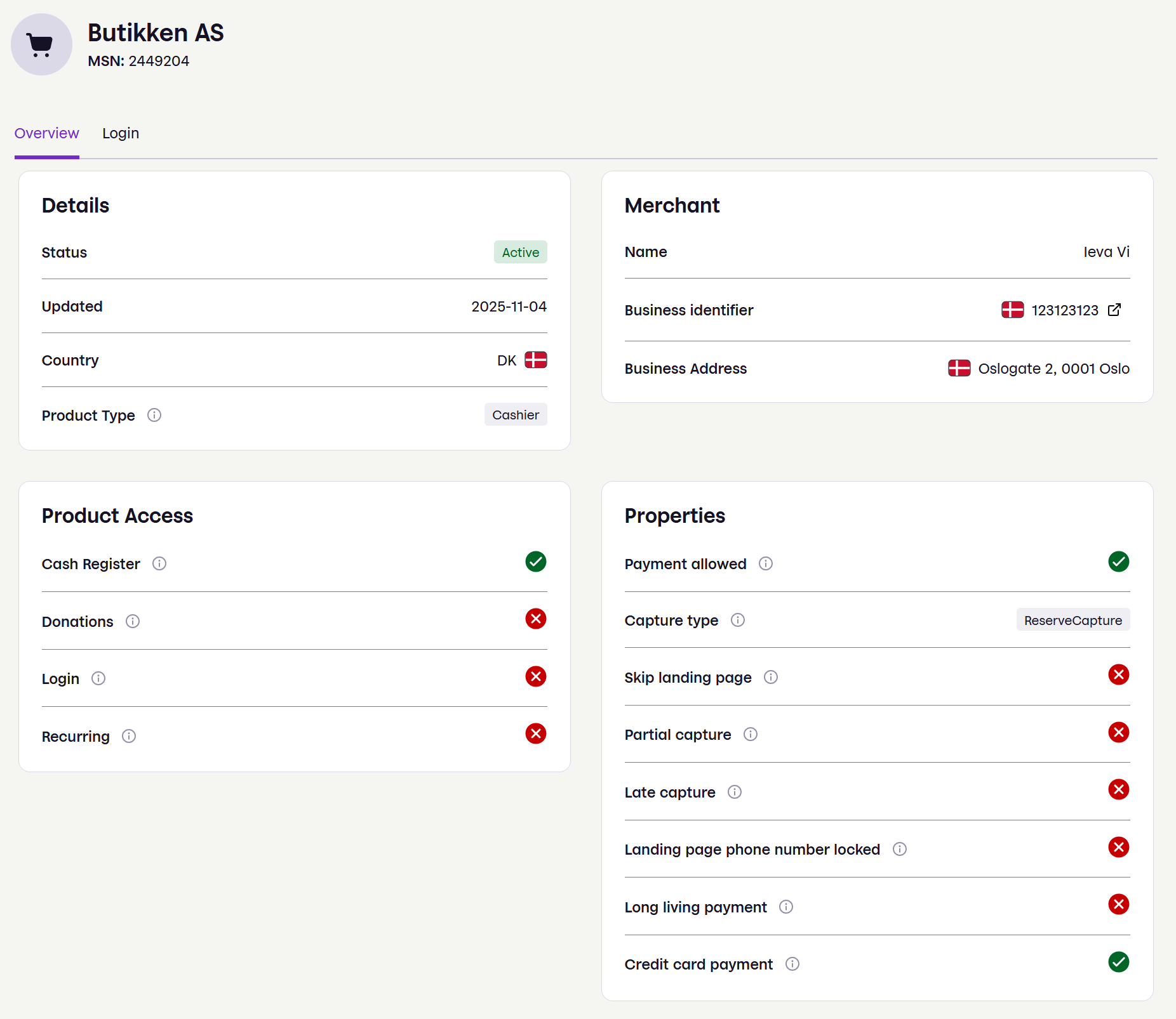 Partner portal example screenshot