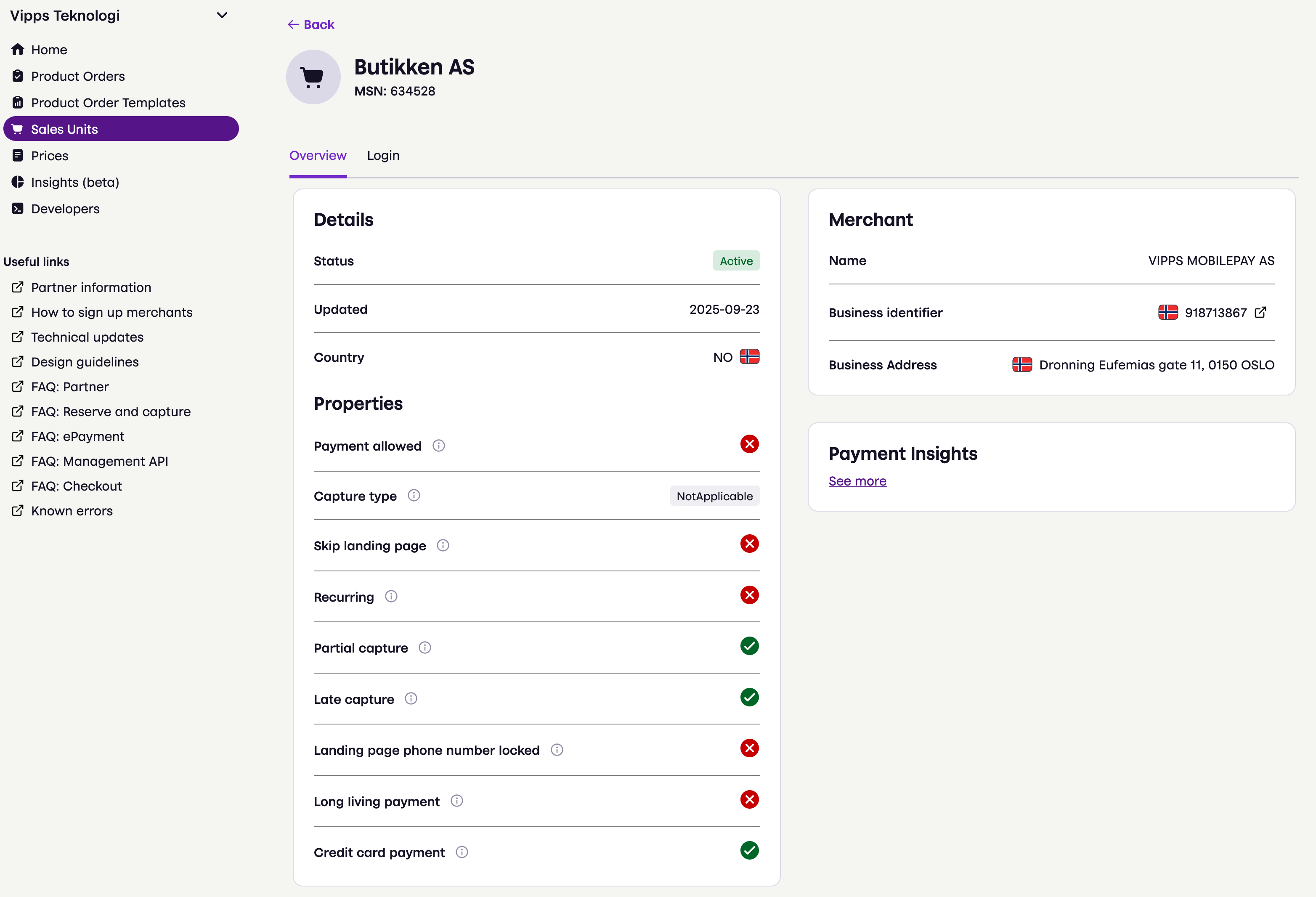 Partner portal example screenshot
