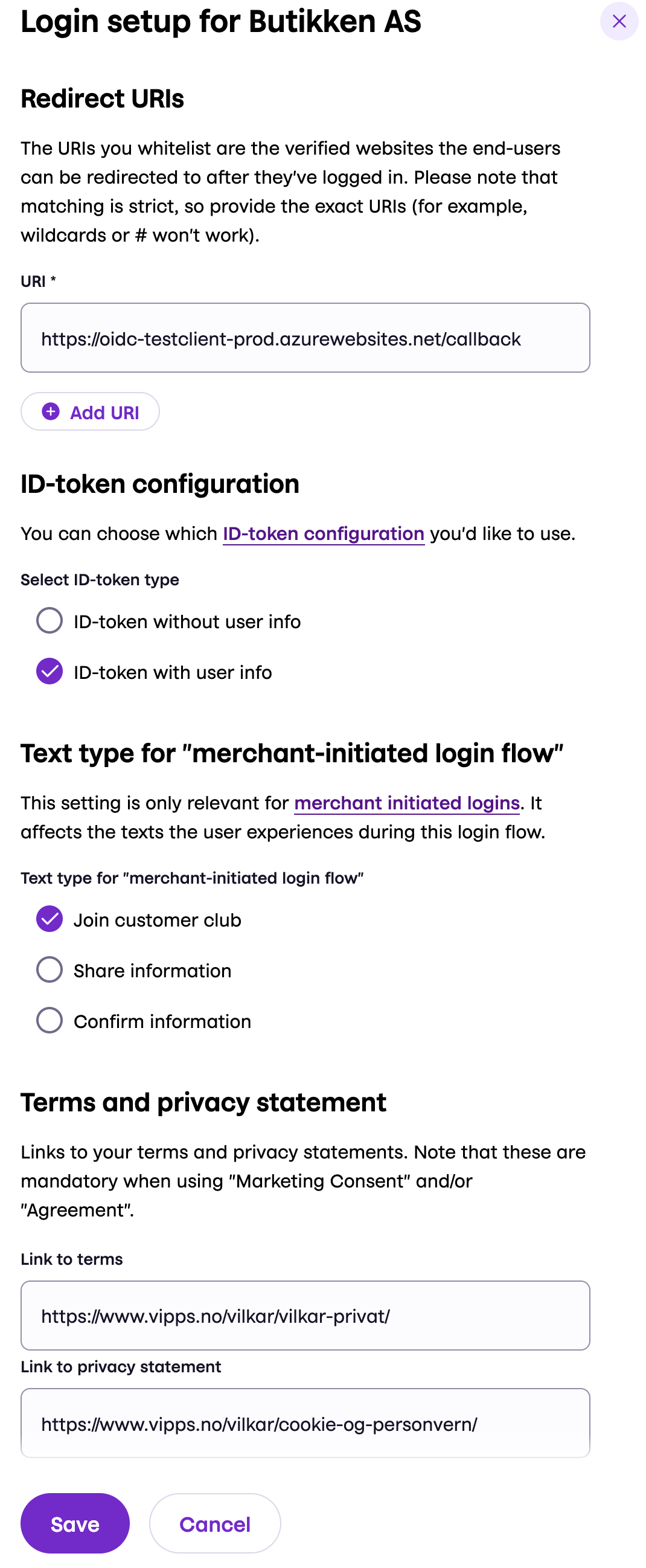 Partner portal example screenshot
