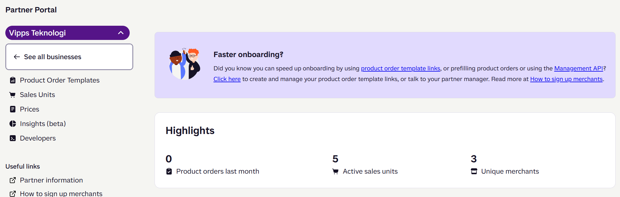 Partner portal see all businesses