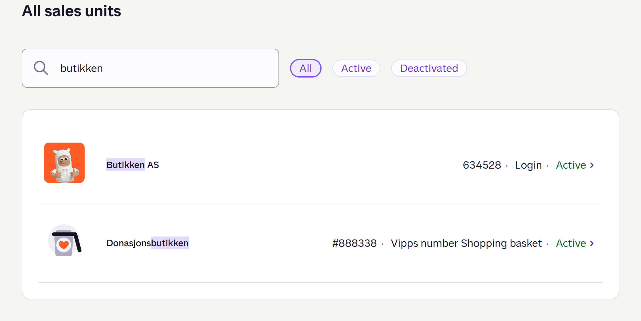Find sales unit from sidebar