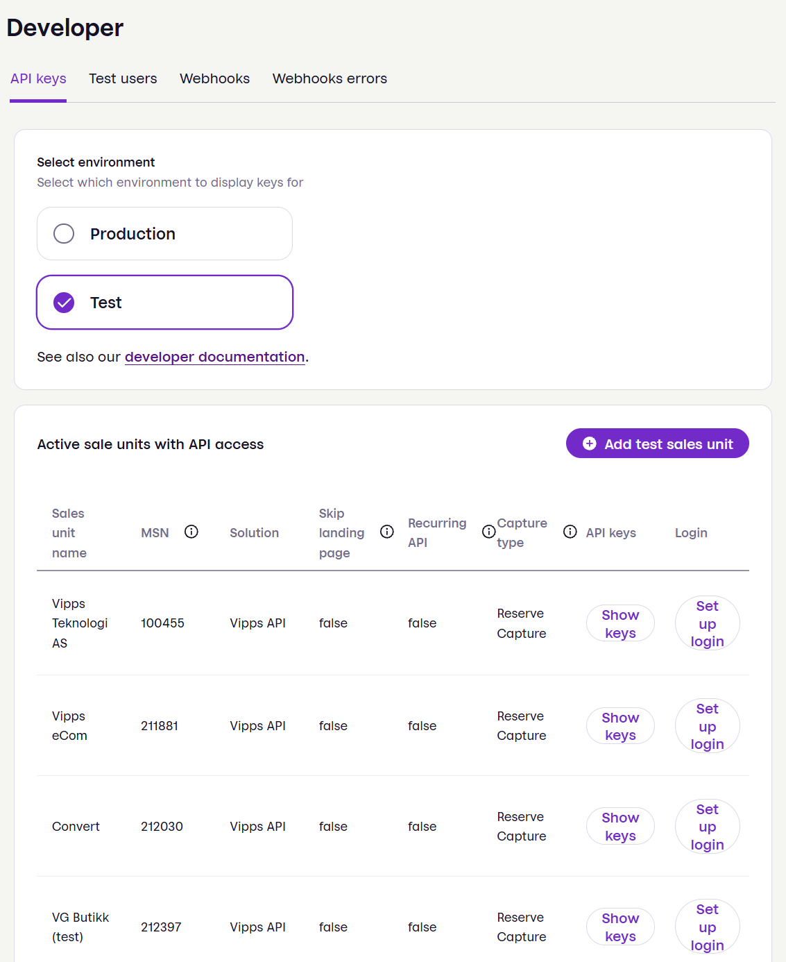 Find sales unit from developers tab