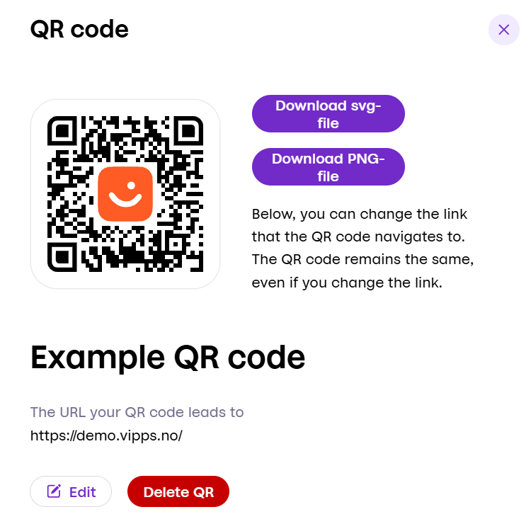 Download the QR or change the URL