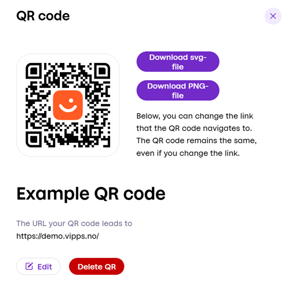 Download the QR or change the URL